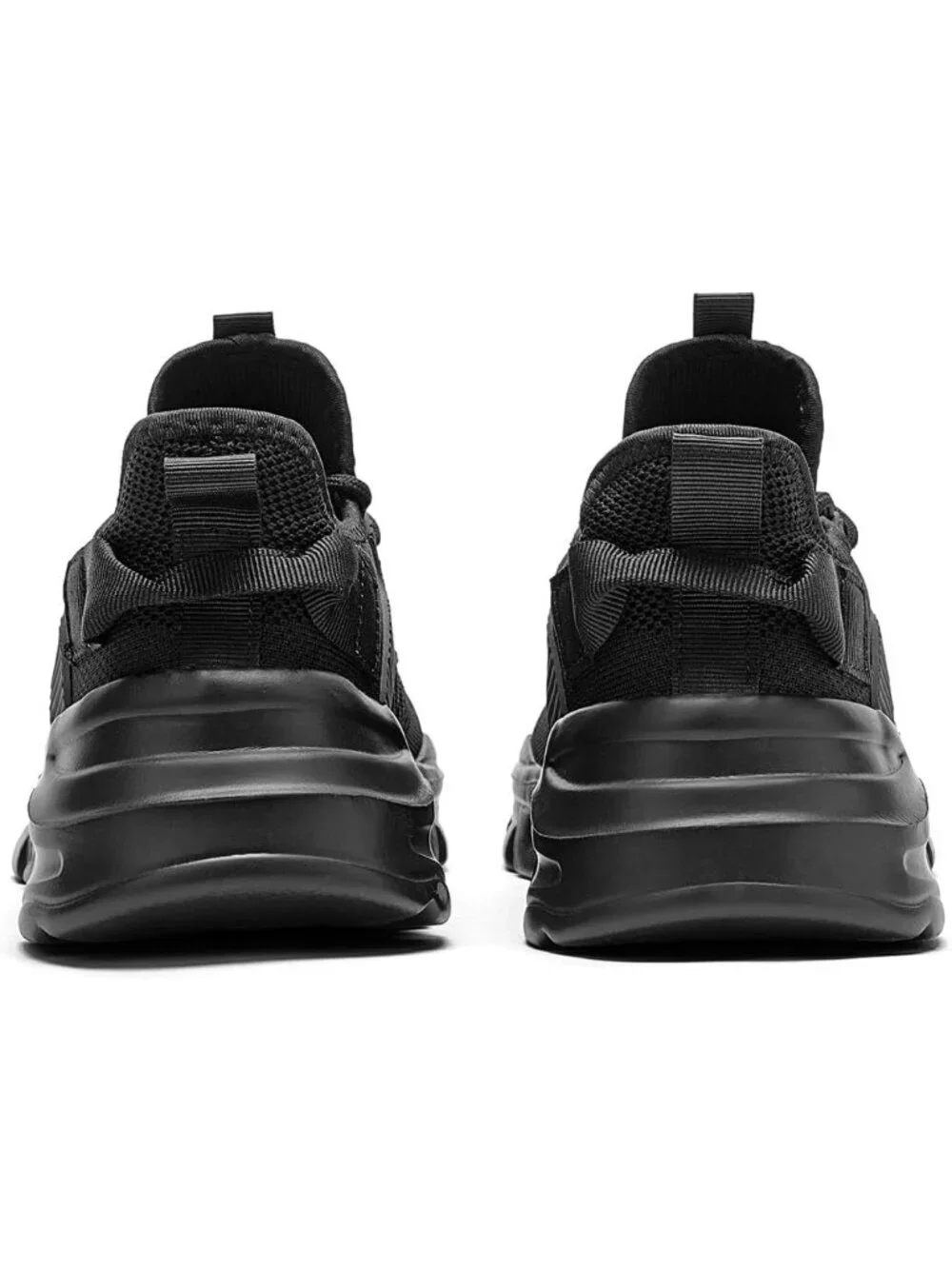 Men's Black Slip on Walking Shoes Tennis Running Sneakers Lightweight Trainers